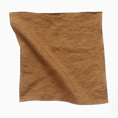 Men's Dark Goldenrod Solid Color Linen Bow Tie