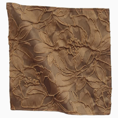 Men's Dark Coffee Color Floral Jacquard Bow Tie