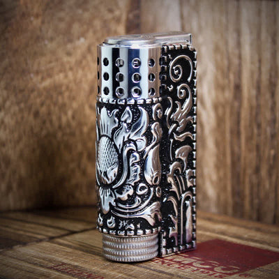 Embossed Dragon Detachable Shell Refillable Kerosene Lighter