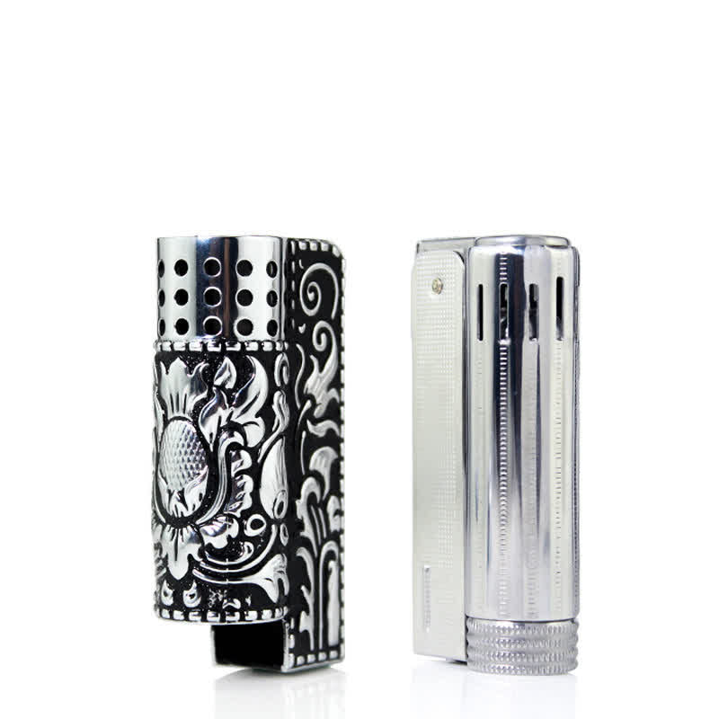Embossed Dragon Detachable Shell Refillable Kerosene Lighter