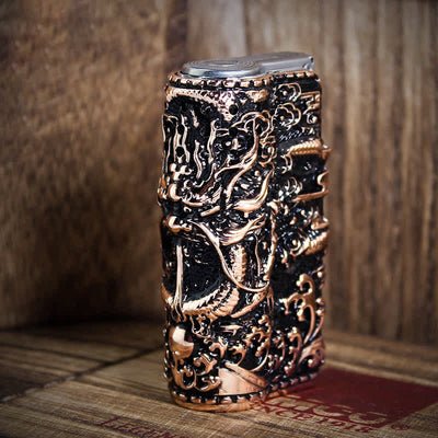 Embossed Dragon Detachable Shell Refillable Kerosene Lighter