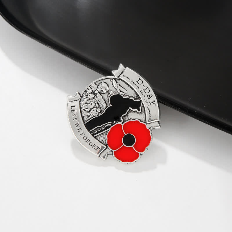 D-Day 80th Anniversary Commemorative Poppy Brooch