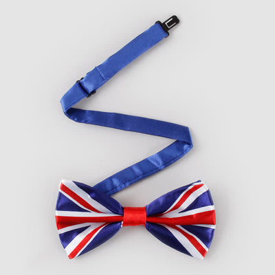 Men's British Flag Patriotic Party Bow Tie Necktie