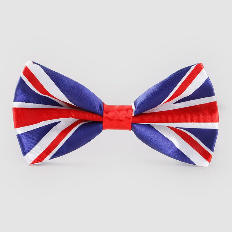 Men's British Flag Patriotic Party Bow Tie Necktie