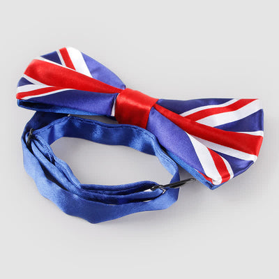 Men's British Flag Patriotic Party Bow Tie Necktie