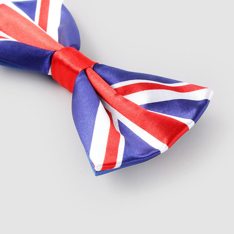 Men's British Flag Patriotic Party Bow Tie Necktie