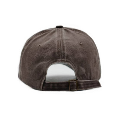 Shark Embroidered Retro Frayed Edge Washed Baseball Cap