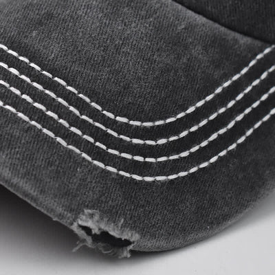 Dog Vibes Only Embroidered Washed Baseball Cap
