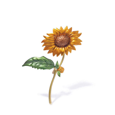 Women's Summer Sunflower Enamel Brooch