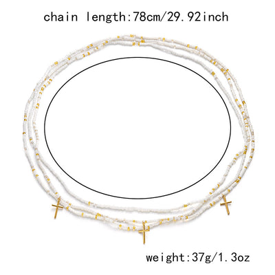Women's Boho Summer Colorful Beads Layered Waist Chain