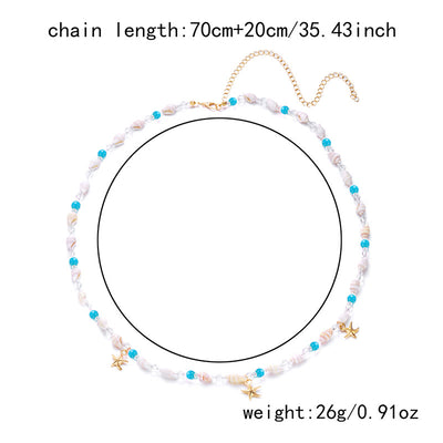 Women's Bohemian Beach Starfish Sea Shell Waist Chain