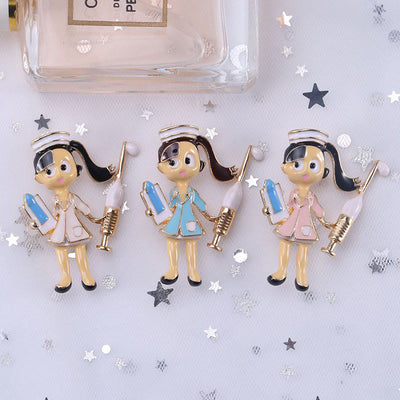 Cartoon Nurse Medical Nurse Gift Enamel Brooch
