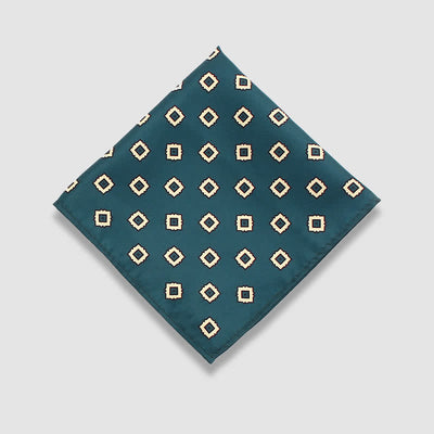 Men's Vintage Paisley Dots Pattern Business Pocket Square