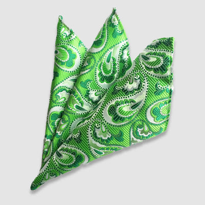 Men's Colorful Paisley Flowers Wedding Pocket Square