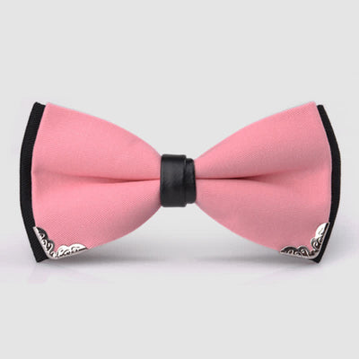 Men's Classy Metal Trim Gold Bow Tie