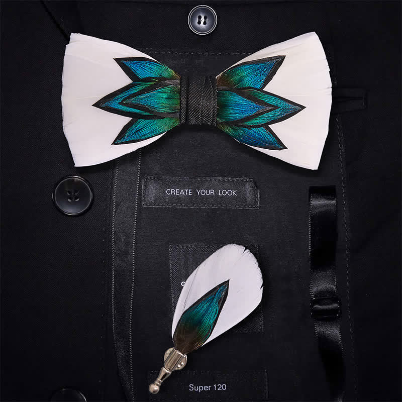 WHITE FEATHER BOW TIES – FloralTrip