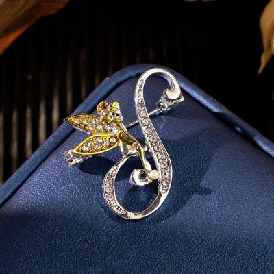 Racing Butterfly Crystal Initial Letter 26 Alphabet Brooch