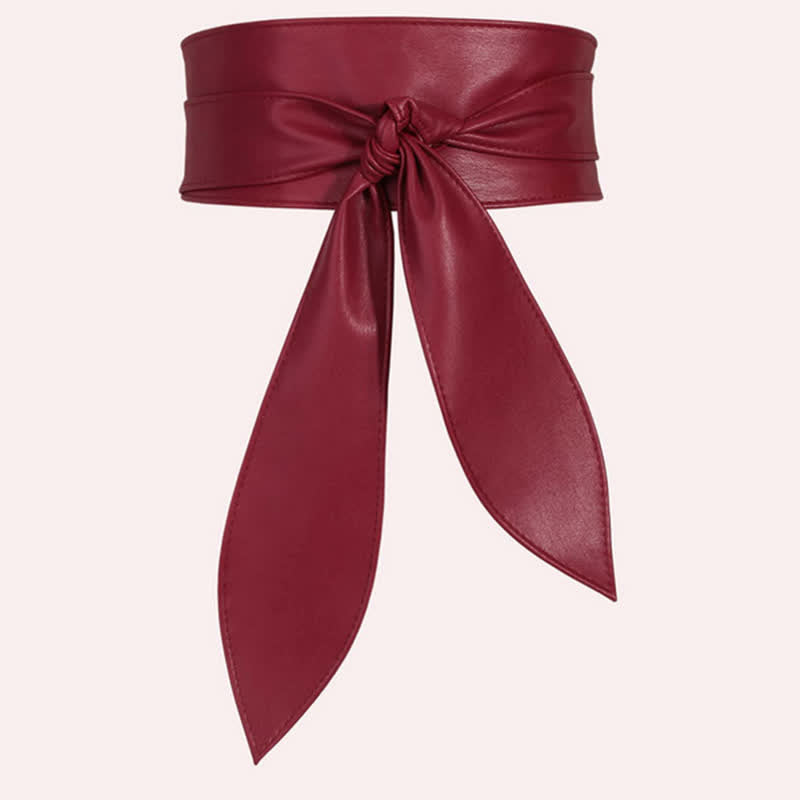 Women's Wide Waistband Wrap Leather Corset Belt