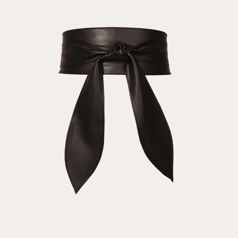 Women's Wide Waistband Wrap Leather Corset Belt