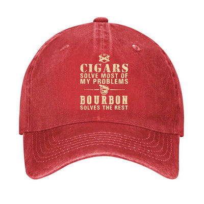 Bourbon Solve The Rest Problems Adjustable Baseball Cap