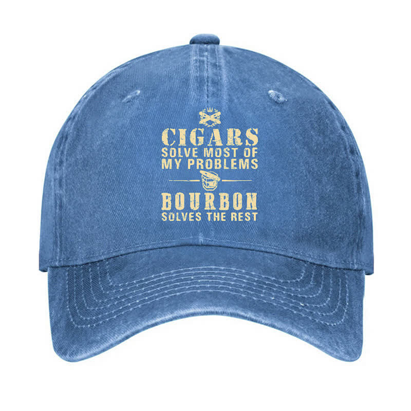 Bourbon Solve The Rest Problems Adjustable Baseball Cap