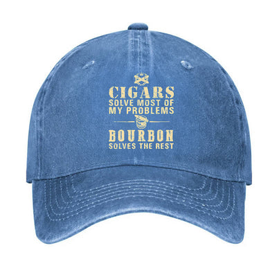Bourbon Solve The Rest Problems Adjustable Baseball Cap