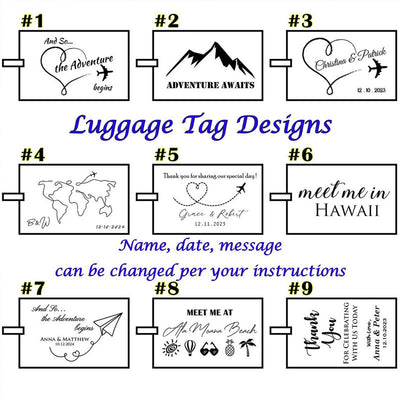 One-Sided Custom Your Text Travel Leather Luggage Tag
