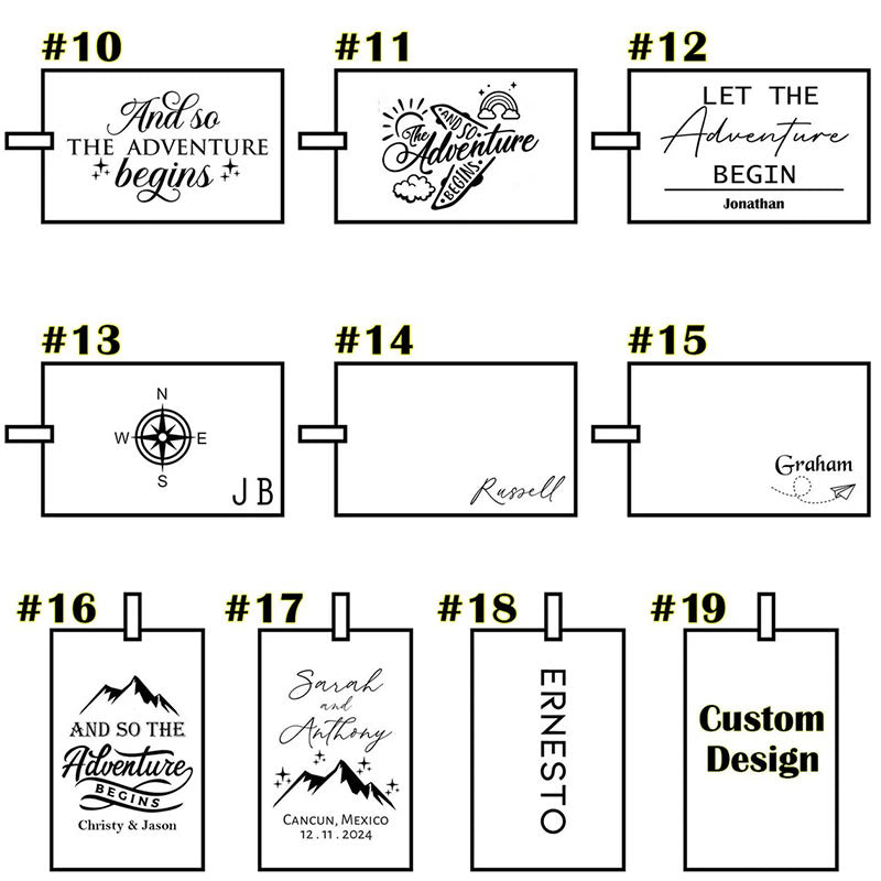 One-Sided Custom Your Text Travel Leather Luggage Tag