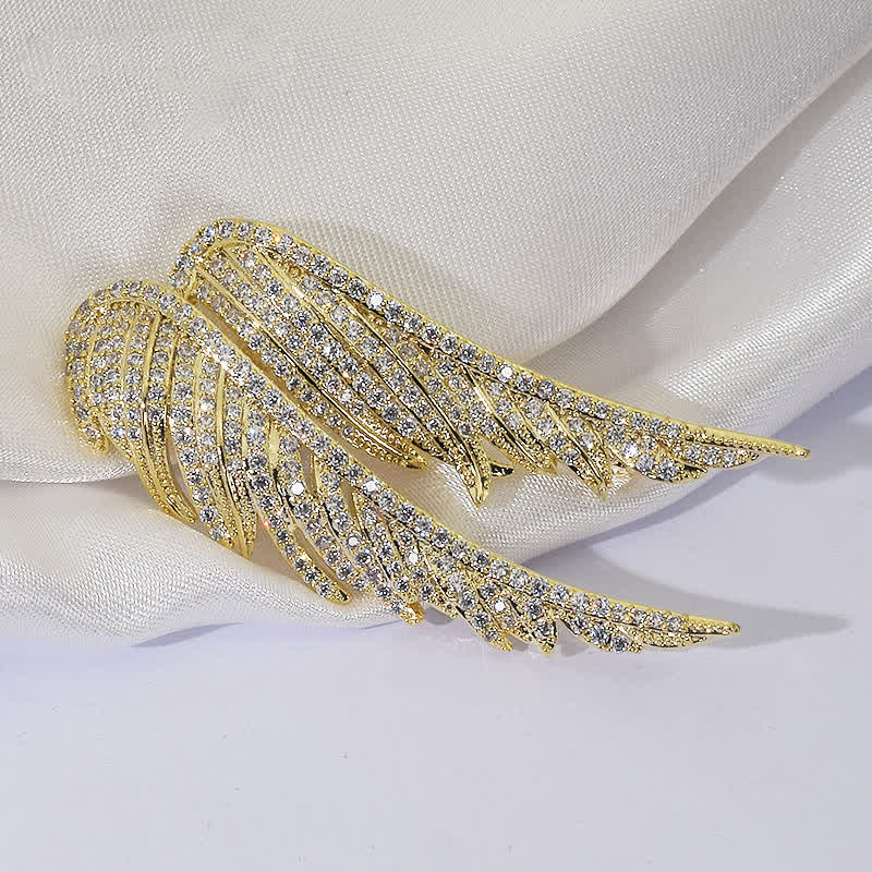 Women's Angel's Wings Exquisite Feather Shape Brooch