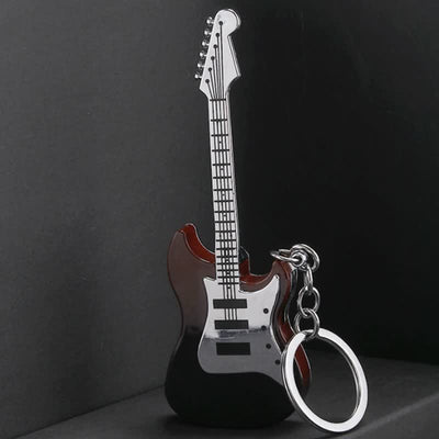 Guitar Shaped Inflatable Butane Lighter Keychain