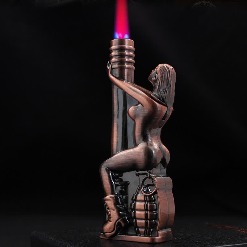 Creative Beauty Holding Grenade Butane Lighter