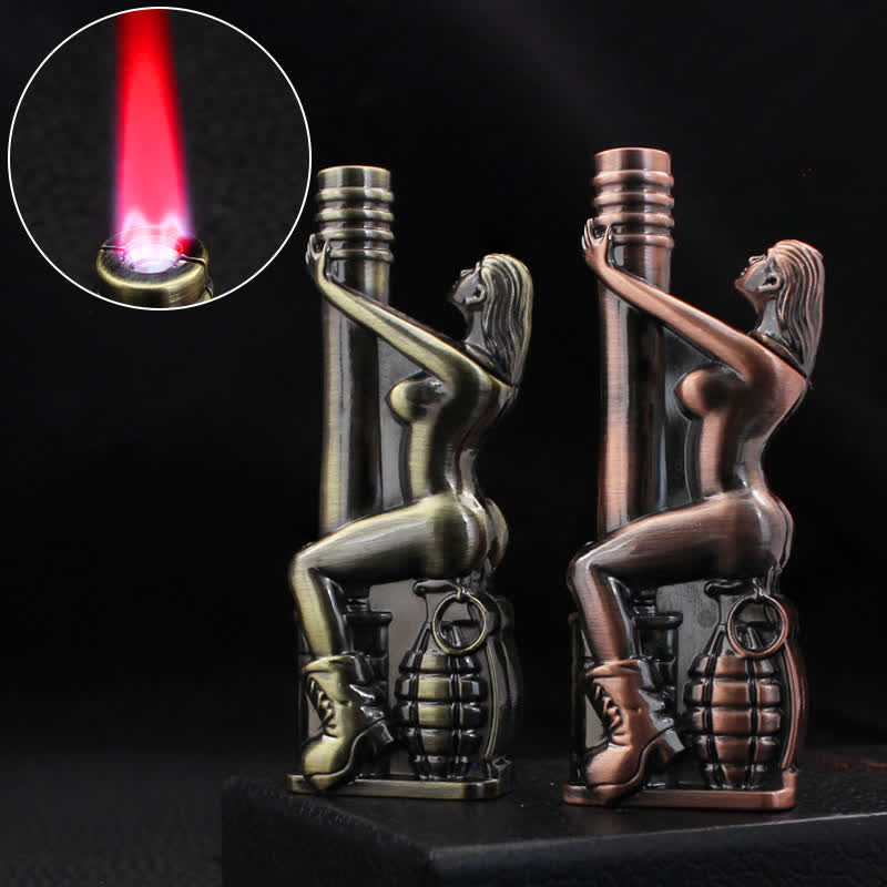 Creative Beauty Holding Grenade Butane Lighter