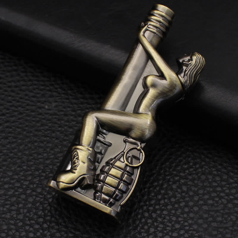 Creative Beauty Holding Grenade Butane Lighter