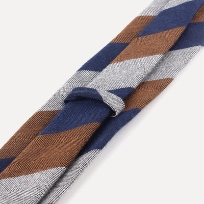 Men's British Soft Wool-like Striped Necktie