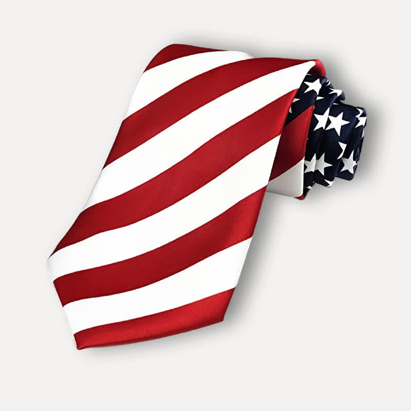 Men's Flag Stars & Stripes Necktie