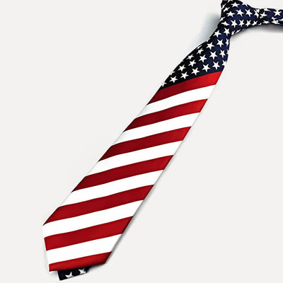 Men's Flag Stars & Stripes Necktie