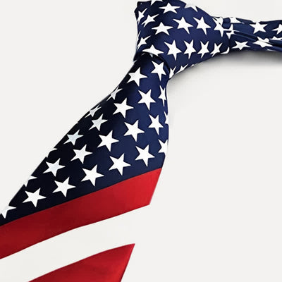 Men's Flag Stars & Stripes Necktie