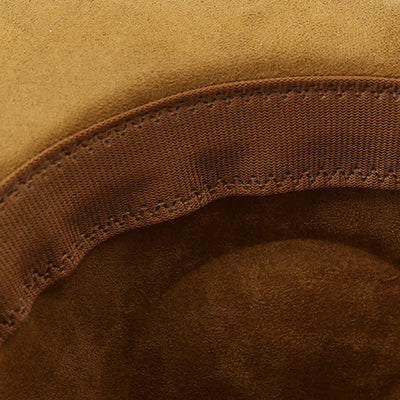 Ethnic Decorative Feather Band Suede Cowboy Hat