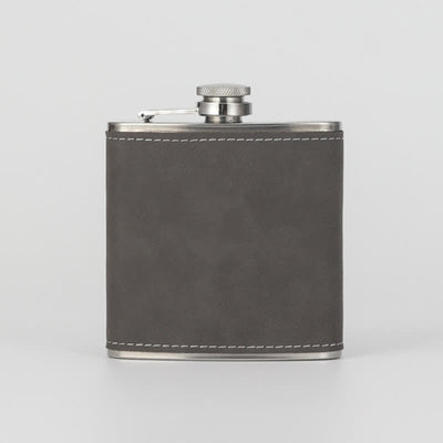 6 oz Personalised Engraved Leather Custom Portable Flask