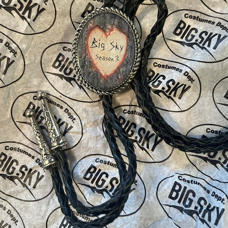 Funny Custom Photo Brown Leather Bolo Tie