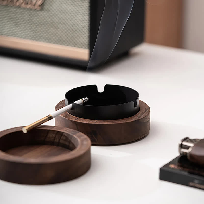 Personalized Custom Handmade Wooden Ashtray With Lid