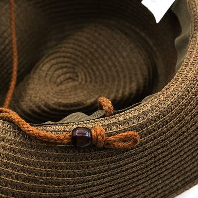 Summer Feather Band Classic Straw Cowboy Hat