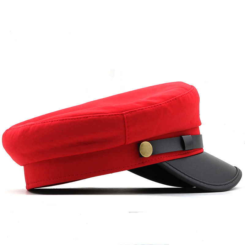 Women's Ship Anchor Navy Cap Flat Top Beret Hat