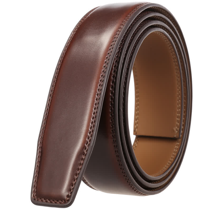 Black Personalized Gift Idea Custom DIY Automatic Buckle Leather Belt - Coffee-Custom - Brown Belt - 46 - image 6