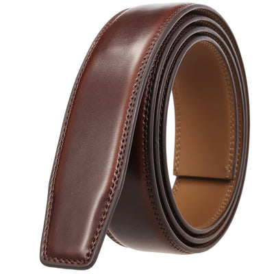 Black Personalized Gift Idea Custom DIY Automatic Buckle Leather Belt - Coffee-Custom - Brown Belt - 46 - image 6