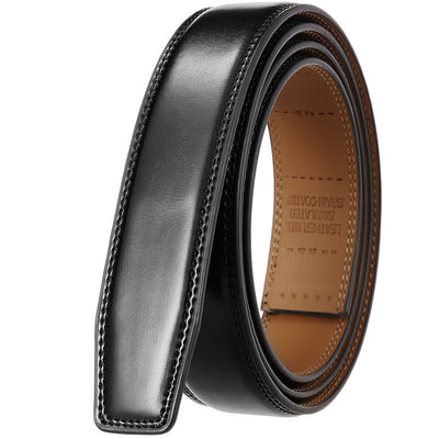 Gold Personalized Gift Idea Custom DIY Automatic Buckle Leather Belt - Gold-Custom - Black Belt - 46 - image 15