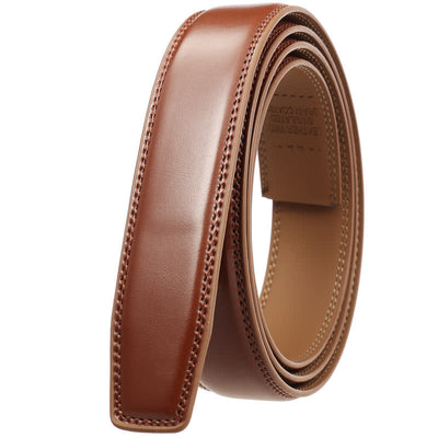 Gold Personalized Gift Idea Custom DIY Automatic Buckle Leather Belt - Gold-Custom - Yellowish-Brown Belt - 46 - image 13