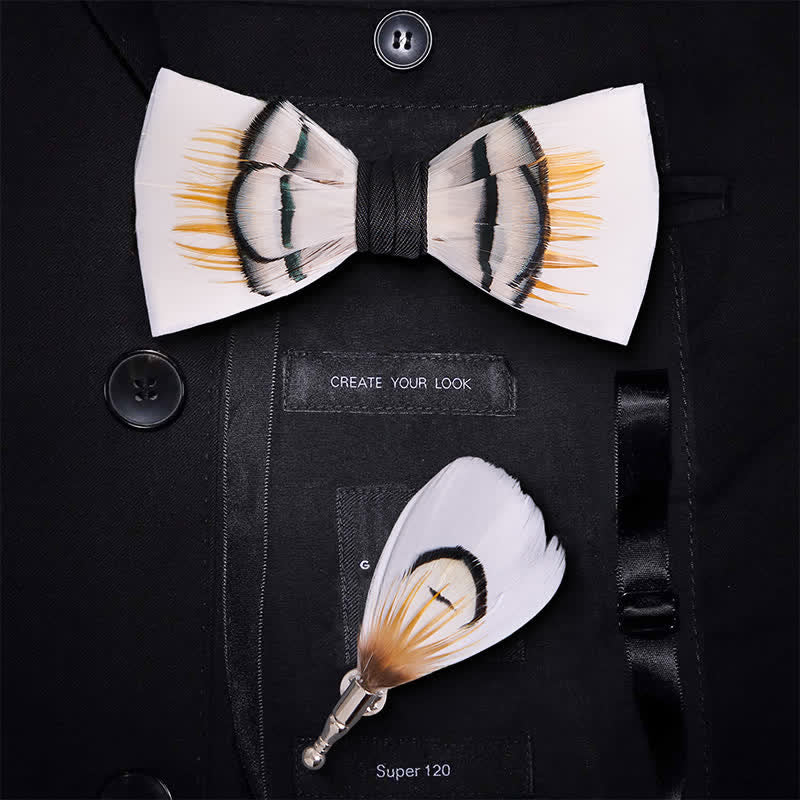 WHITE FEATHER BOW TIES – FloralTrip