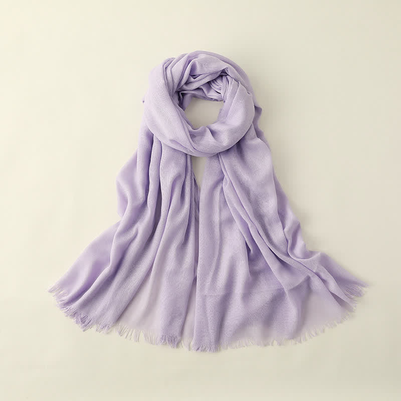 Solid Color Crinkle Travel Wrap Thin Summer Scarf