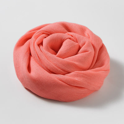 Solid Color Crinkle Travel Wrap Thin Summer Scarf